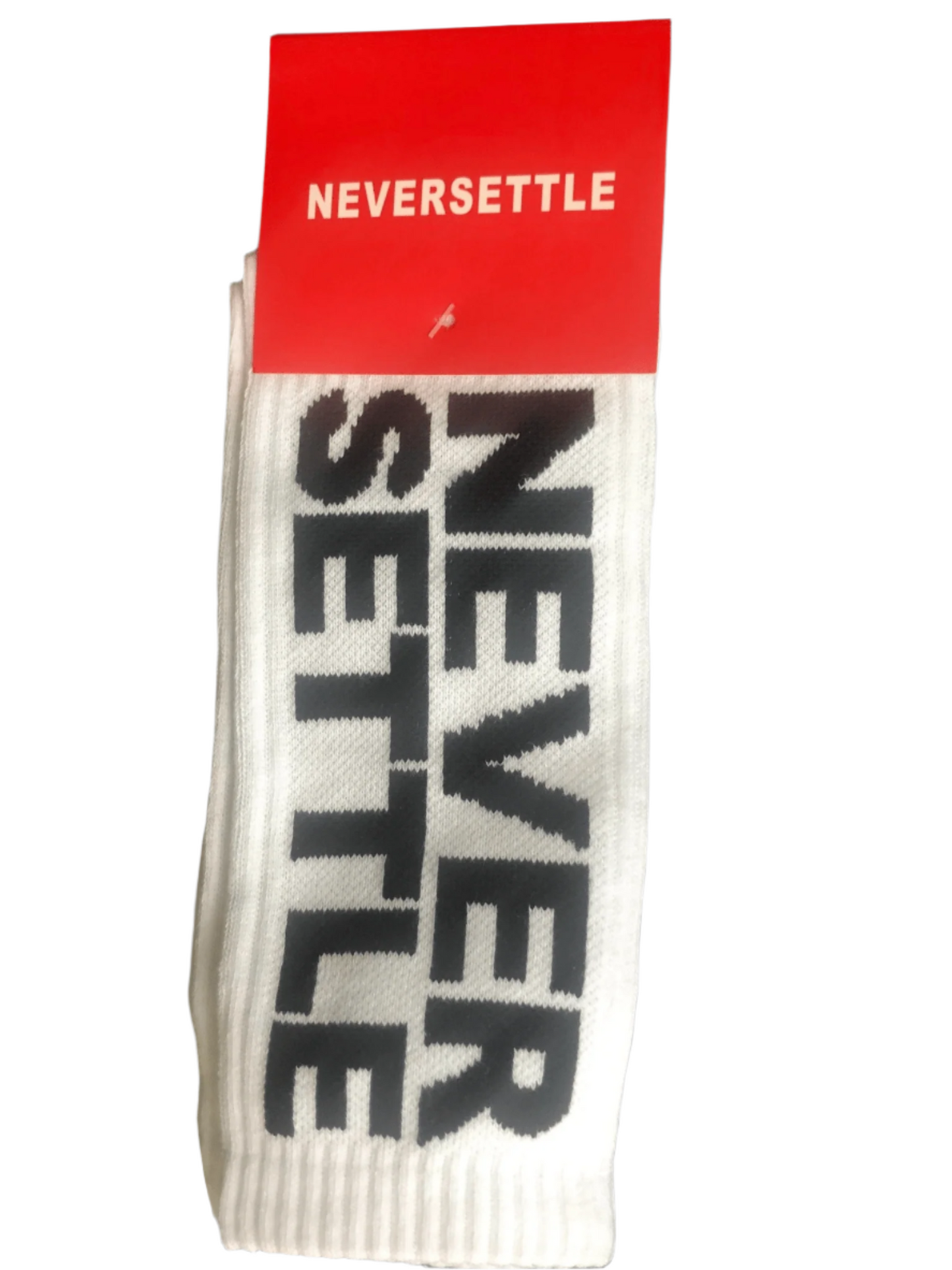 Neversettle White Socks - NeverSettle Fitness Apparel