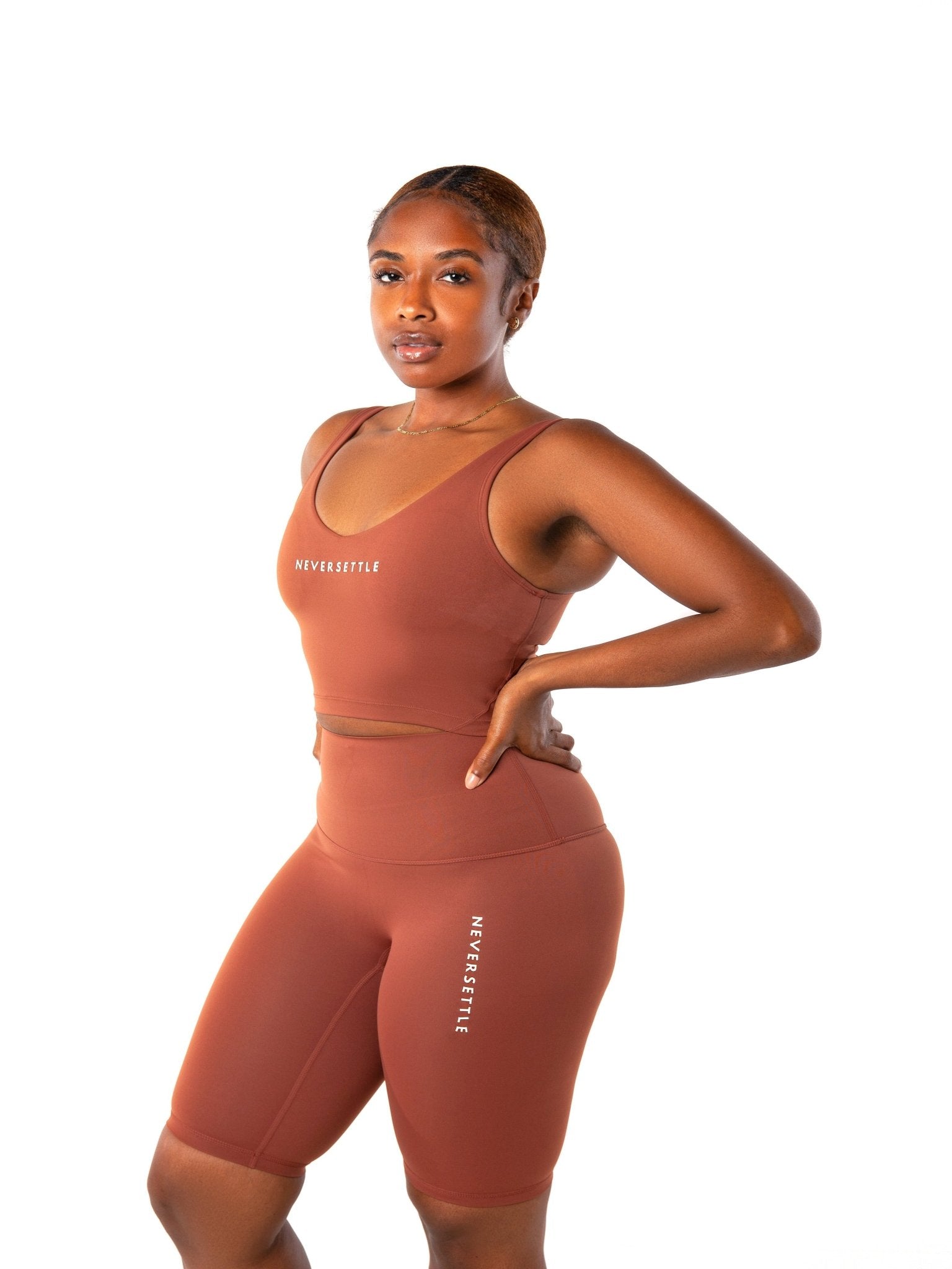 Brown Flex Short - NeverSettle Fitness Apparel