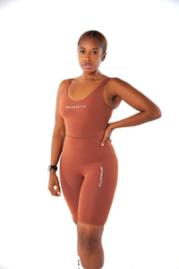 Brown Flex Sports Bra - NeverSettle Fitness Apparel