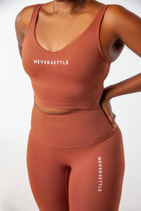 Brown Flex Sports Bra - NeverSettle Fitness Apparel