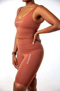 Brown Flex Sports Bra - NeverSettle Fitness Apparel