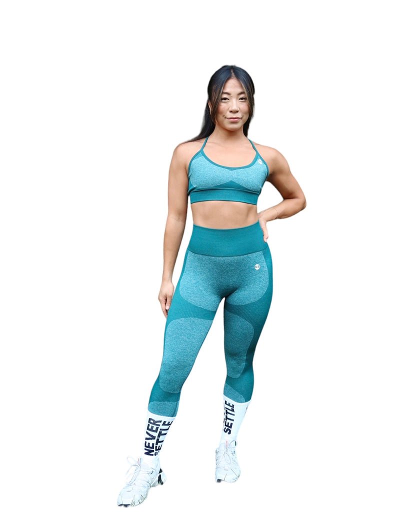 Impact Green Leggings - NeverSettle Fitness Apparel