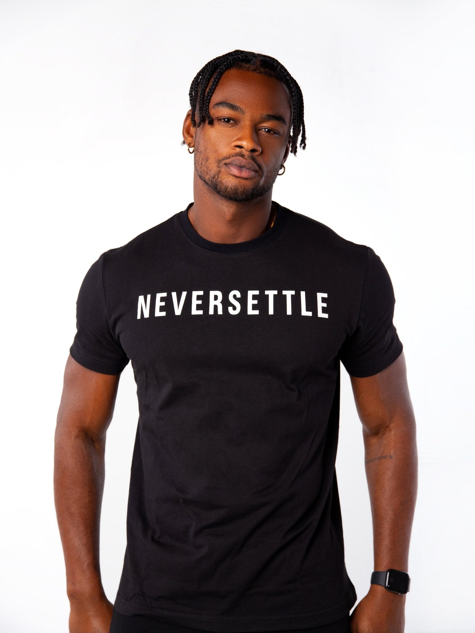 Neversettle Black T - Shirt - NeverSettle Fitness Apparel