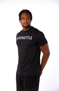 Neversettle Black T - Shirt - NeverSettle Fitness Apparel