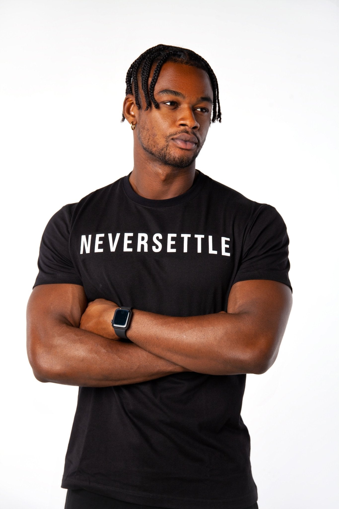 Neversettle Black T - Shirt - NeverSettle Fitness Apparel