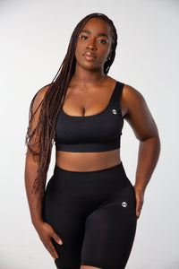 Ultra Black Sports Bra - NeverSettle Fitness Apparel